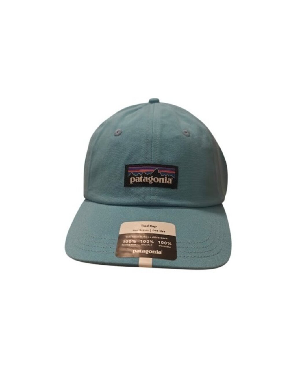 Patagonia Men's One Size Lago Blue P-6 Label Trad Cap Low Crown Hat New With Tag